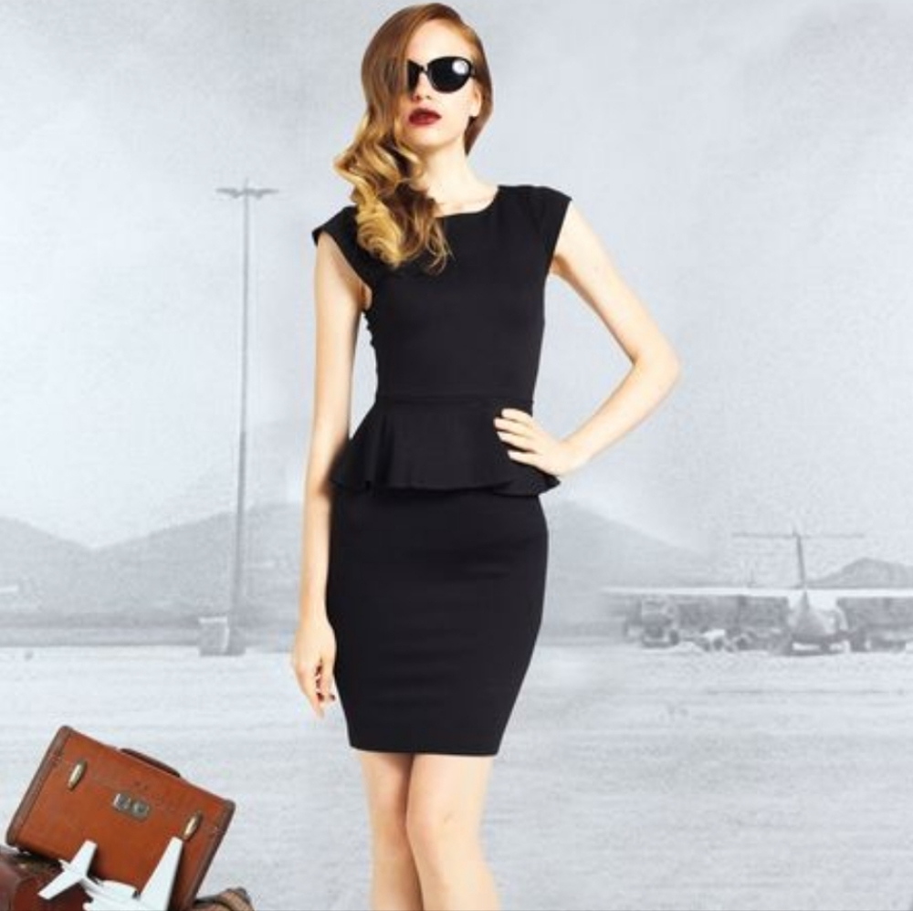 Alice + Olivia Peplum Mini Dress - Picture 3 of 12